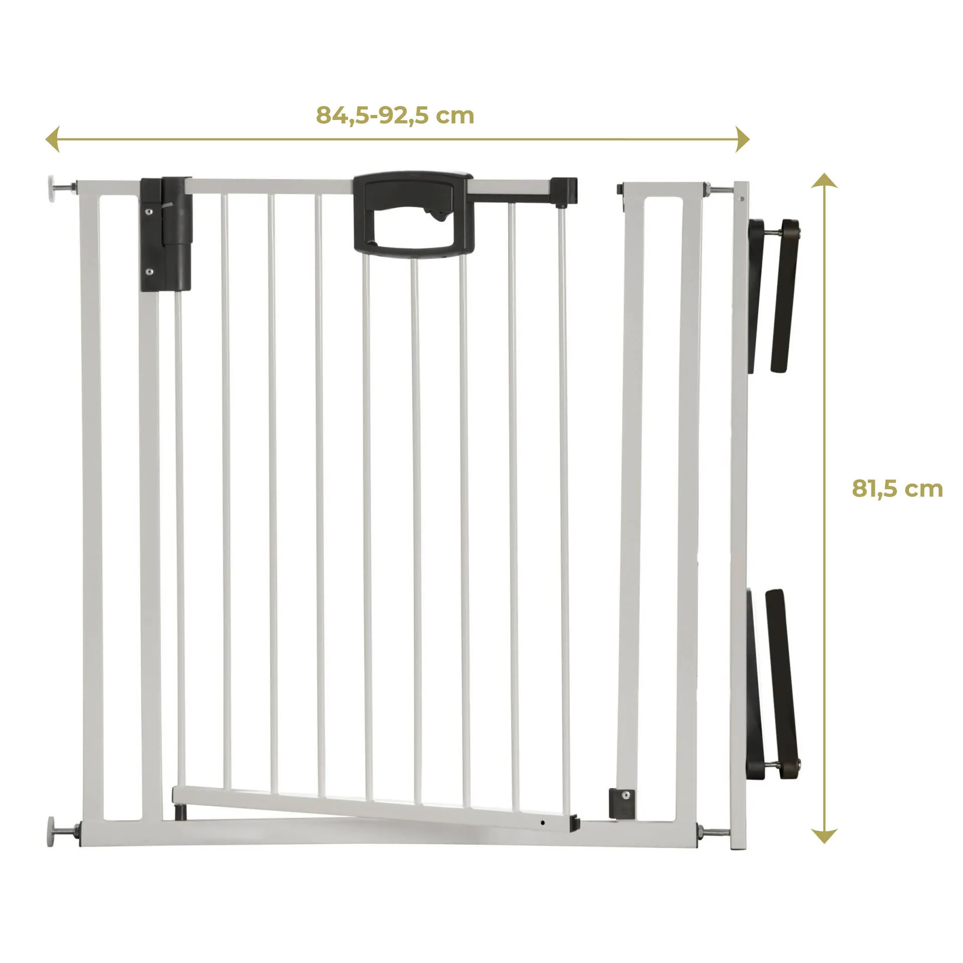 Barrière de porte à pression Easylock Plus pour ouvertures de 68 à 232,5 cm en métal